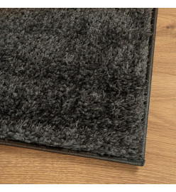 Tapis ISTAN à poils longs aspect brillant anthracite 160x230 cm