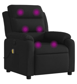 Fauteuil de massage inclinable Noir Tissu