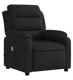 Fauteuil de massage inclinable Noir Tissu