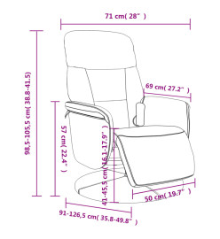 Fauteuil inclinable de massage repose-pied vert foncé velours