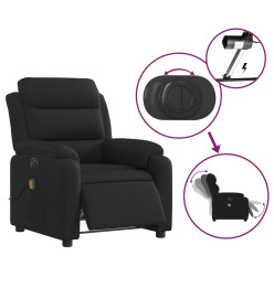 Fauteuil de massage inclinable électrique Noir Tissu