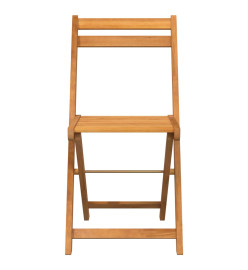 Chaises de bistrot pliantes lot de 4 bois d'acacia solide