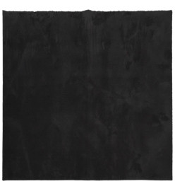 Tapis HUARTE à poils courts doux et lavable noir 160x160 cm