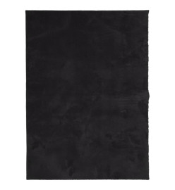 Tapis HUARTE à poils courts doux et lavable noir 120x170 cm