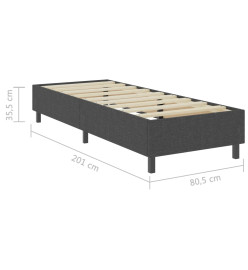 Sommier tapissier Gris Tissu 80 x 200 cm