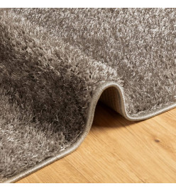 Tapis ISTAN à poils longs aspect brillant gris 160x230 cm