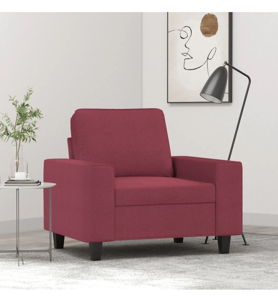 Fauteuil Rouge bordeaux 60 cm Tissu