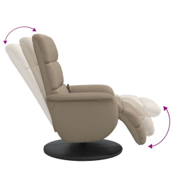 Fauteuil inclinable de massage repose-pieds cappuccino