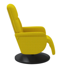 Fauteuil inclinable avec repose-pied jaune velours