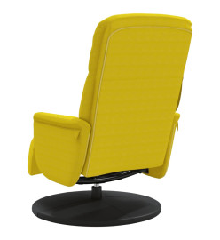 Fauteuil inclinable avec repose-pied jaune velours