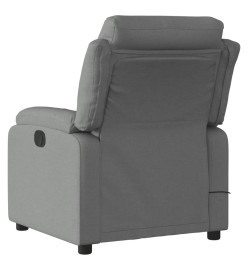 Fauteuil inclinable de massage électrique gris foncé tissu