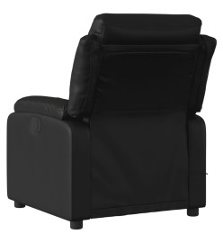 Fauteuil de massage inclinable électrique noir similicuir