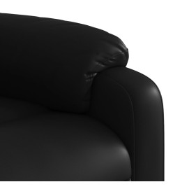 Fauteuil de massage inclinable électrique noir similicuir