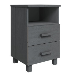 Tables de chevet HAMAR 2 pcs Gris foncé 40x35x62 cm Bois massif