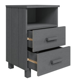 Tables de chevet HAMAR 2 pcs Gris foncé 40x35x62 cm Bois massif