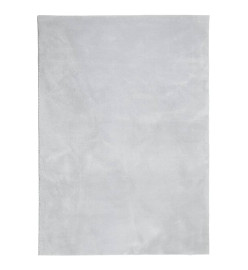 Tapis HUARTE à poils courts doux et lavable gris 140x200 cm