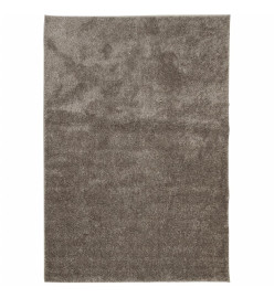 Tapis ISTAN à poils longs aspect brillant gris 120x170 cm