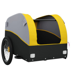 Remorque de vélo noir et jaune 30 kg fer