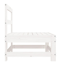 Canapés centraux de jardin 2 pcs blanc bois de pin massif