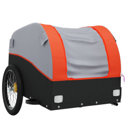 Remorque de vélo noir et orange 30 kg fer