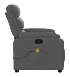 Fauteuil de massage inclinable Gris foncé Tissu