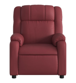 Fauteuil inclinable électrique Rouge bordeaux Similicuir