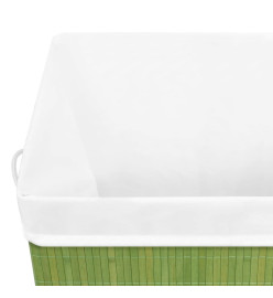 Panier à linge avec une seule section bambou vert 83 L