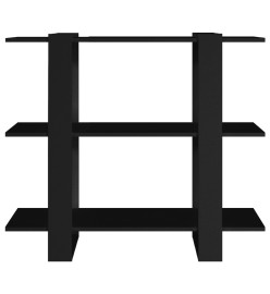 Bibliothèque/Séparateur de pièce Noir 100x30x87 cm