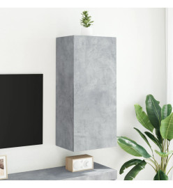 Meuble TV mural gris béton 40,5x30x90 cm bois d'ingénierie