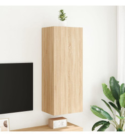 Meuble TV mural chêne sonoma 40,5x30x102 cm bois d'ingénierie