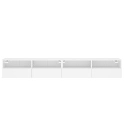 Meubles TV muraux 2 pcs blanc 100x30x30 cm bois d'ingénierie