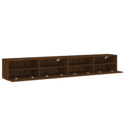 Meubles TV muraux 2pcs chêne marron 100x30x30cm bois ingénierie