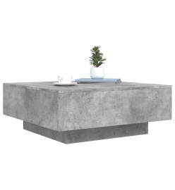 Table basse gris béton 80x80x31 cm bois d'ingénierie