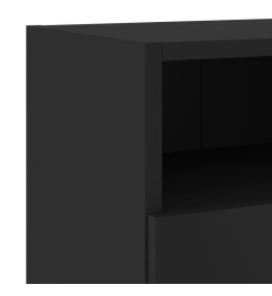 Meubles TV muraux 2 pcs noir 60x30x30 cm bois d'ingénierie