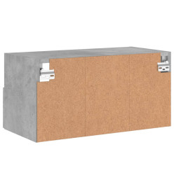 Meuble TV mural gris béton 60x30x30 cm bois d'ingénierie