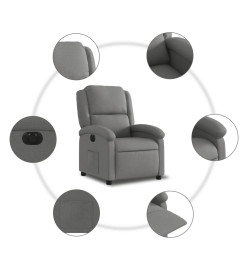 Fauteuil inclinable électrique Gris foncé Tissu