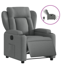 Fauteuil inclinable électrique Gris foncé Tissu