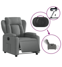 Fauteuil inclinable électrique Gris foncé Tissu