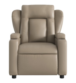 Fauteuil de massage inclinable électrique cappuccino similicuir