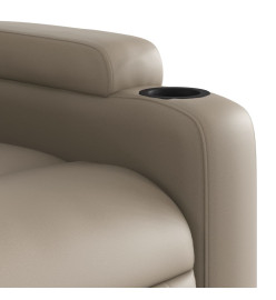 Fauteuil de massage inclinable électrique cappuccino similicuir