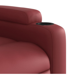 Fauteuil de massage inclinable électrique rouge bordeaux