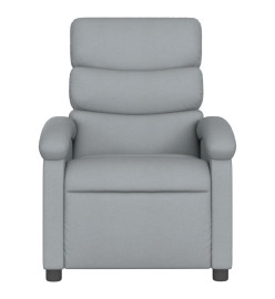 Fauteuil de massage inclinable électrique gris clair tissu