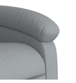 Fauteuil de massage inclinable électrique gris clair tissu