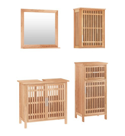 Ensemble de meubles de salle de bain 4 pcs Bois massif de noyer