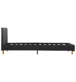 Cadre de lit Gris foncé Tissu 90 x 200 cm