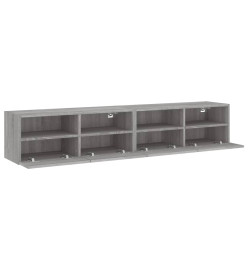 Meubles TV muraux 2pcs sonoma gris 80x30x30cm bois d'ingénierie