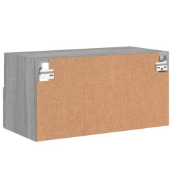 Meuble TV mural sonoma gris 60x30x30 cm bois d'ingénierie