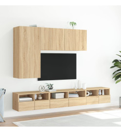 Meuble TV mural chêne sonoma 60x30x30 cm bois d'ingénierie