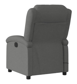 Fauteuil inclinable de massage électrique gris foncé tissu