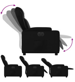 Fauteuil inclinable électrique Noir Similicuir